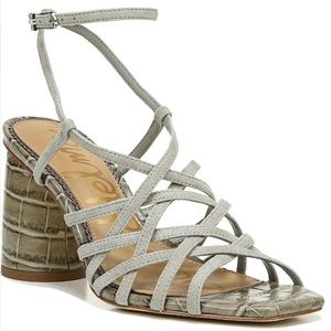 NWT Women’s Sam Edelman Daffodil Strappy Sandals, Block Heel, Green, Size 6.5